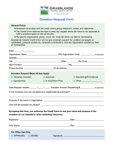 Donation Request Form